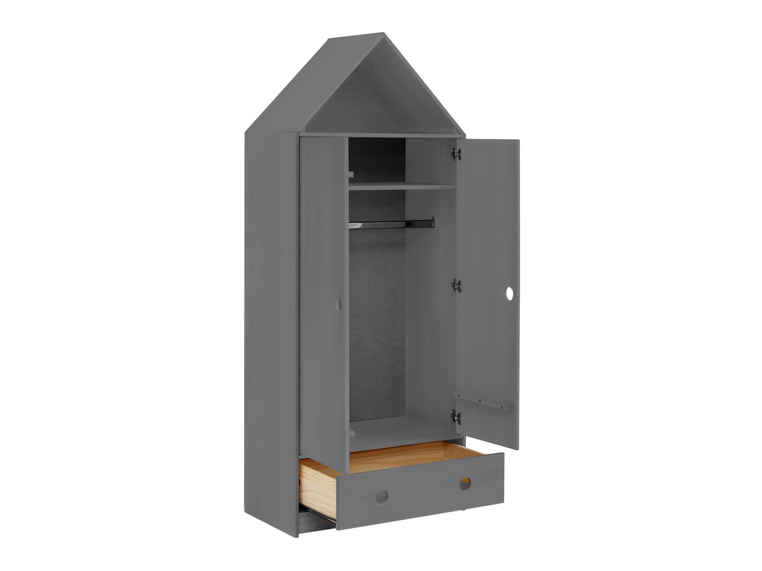 Gardróbszekrény Ruvfiva 119 (Szürke)