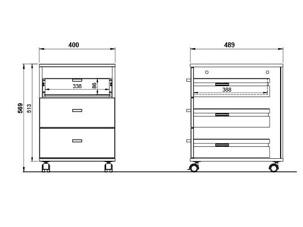 Görgős konténer Vocave 100