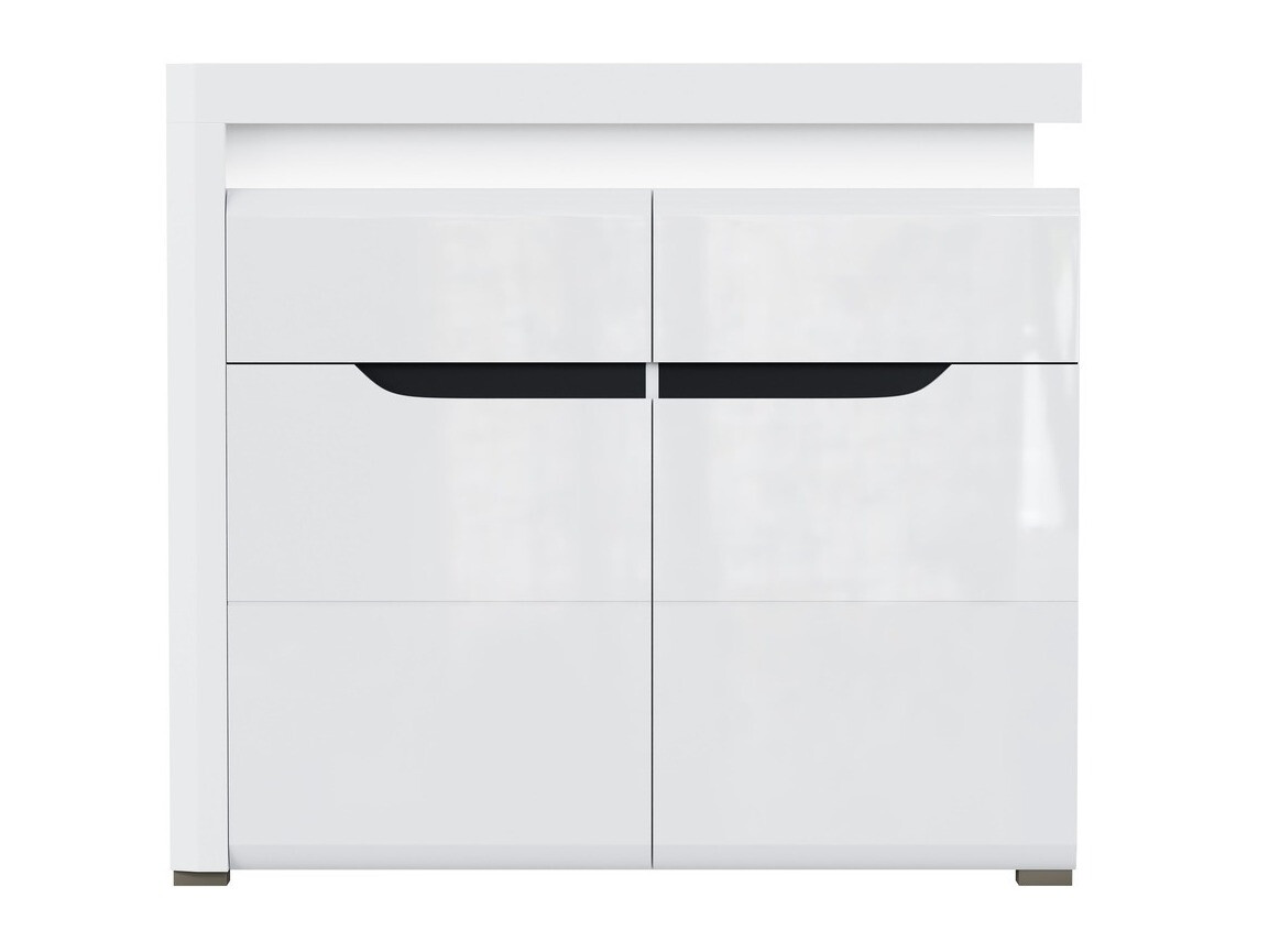 Komód Revelmi 102 (Fényes fehér + Fehér)