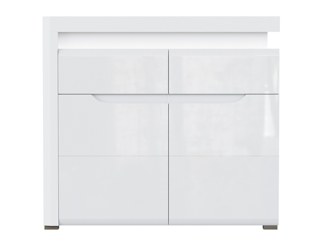 Komód Revelmi 102 (Fényes fehér + Fehér)
