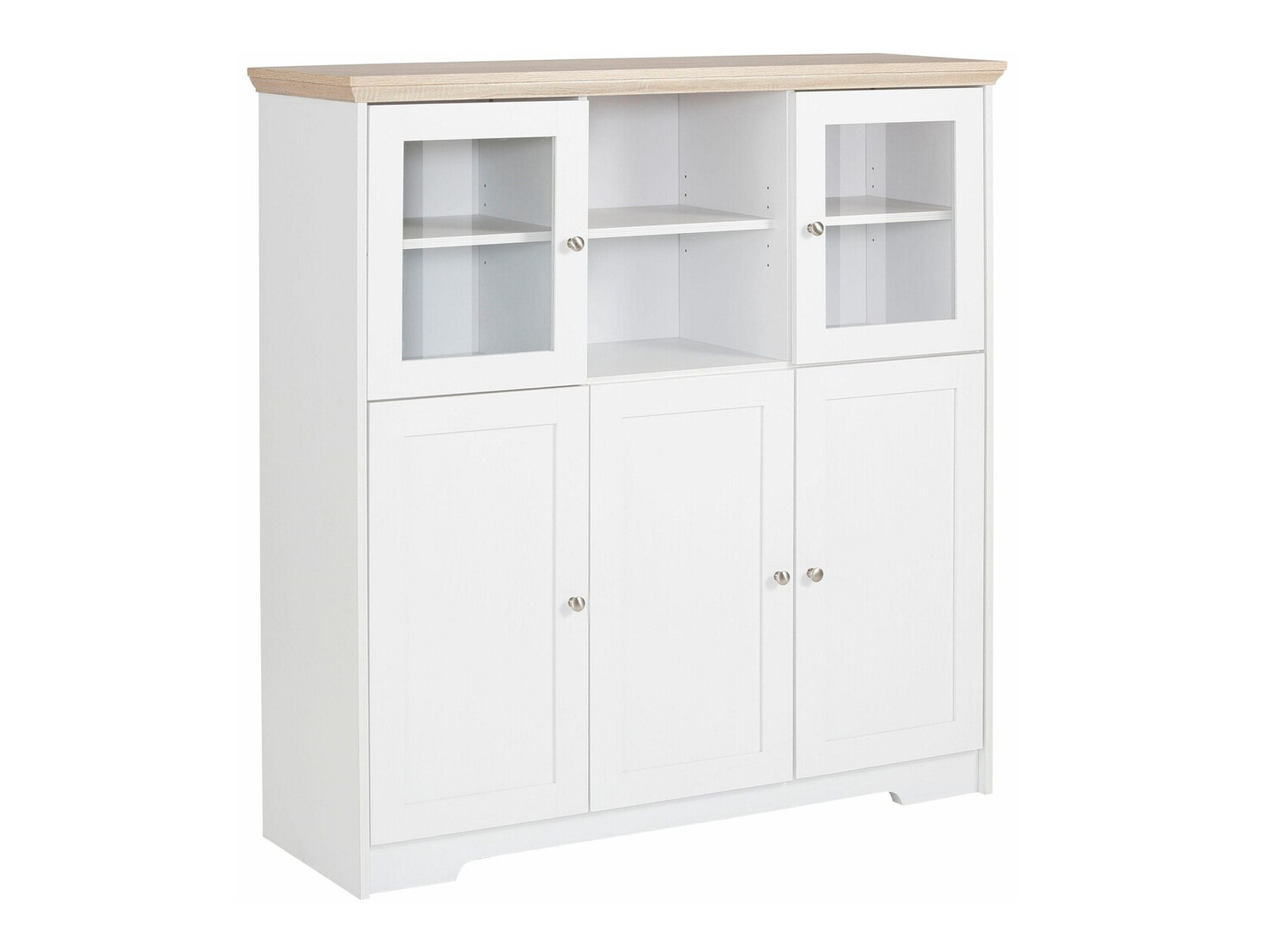 Szekrény Odemela 104 (Fehér + Világos tölgy)