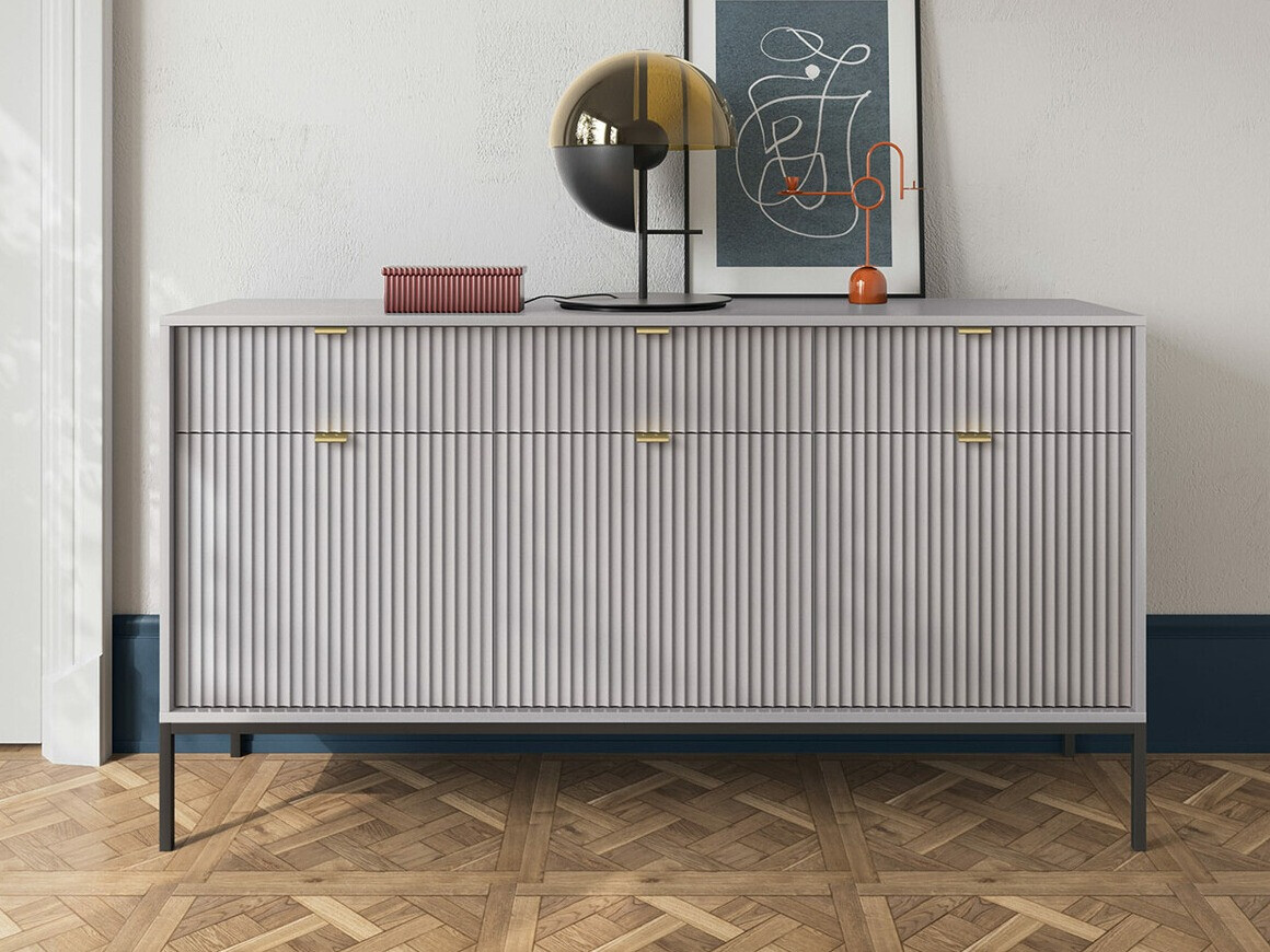 Komód Lima L105 (Szürke + Fekete)