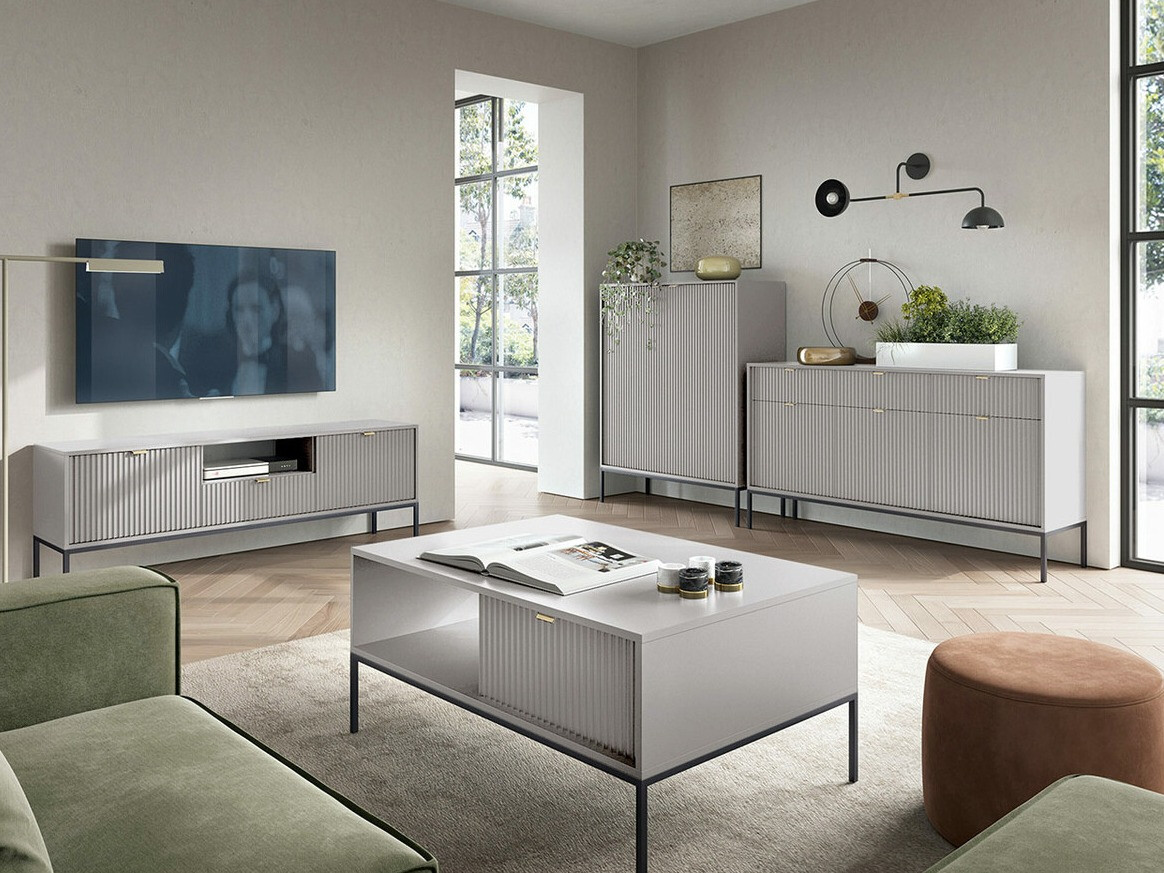 Komód Lima L105 (Szürke + Fekete)