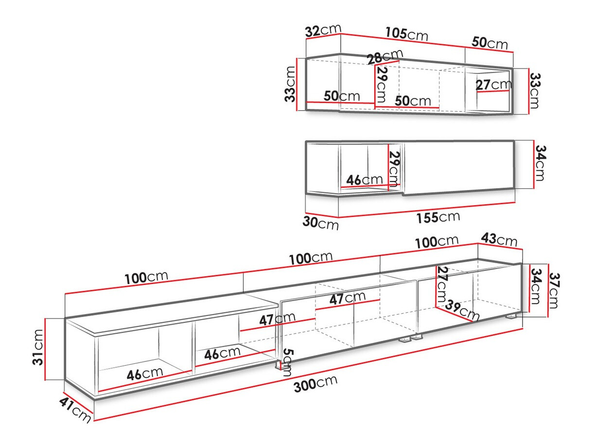 Nappali szett Tivdalu 145 (Fehér + Fényes fehér + Arany tölgy)