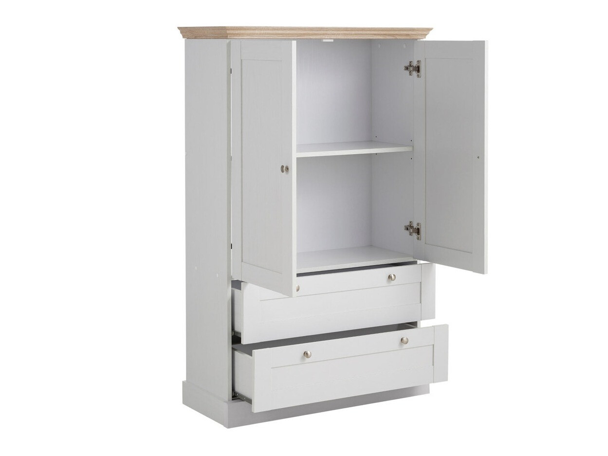 Komód Lirveri 102 (Fehér + Világos tölgy)