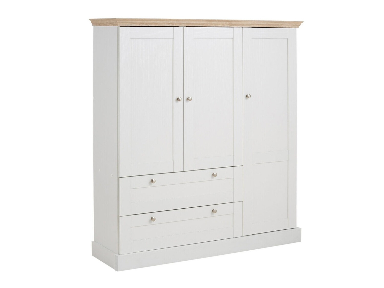 Komód Lirveri 103 (Fehér + Világos tölgy)