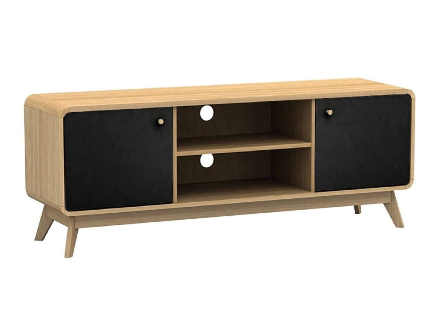 TV-állvány Elbtena 107 (Tölgy + Fekete)