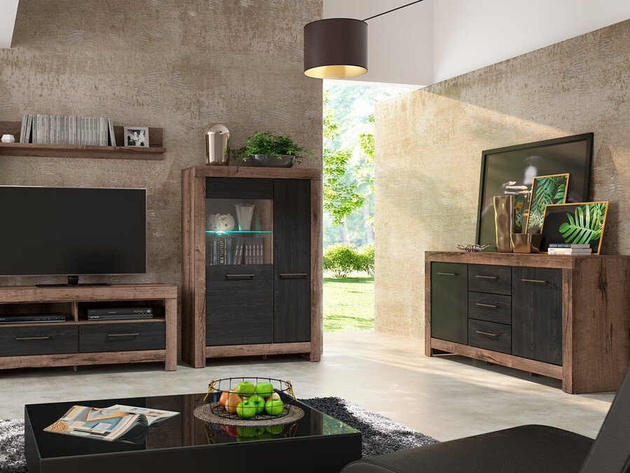 Komód Dunfelu 100 (Monastery tölgy + Fekete tölgy)