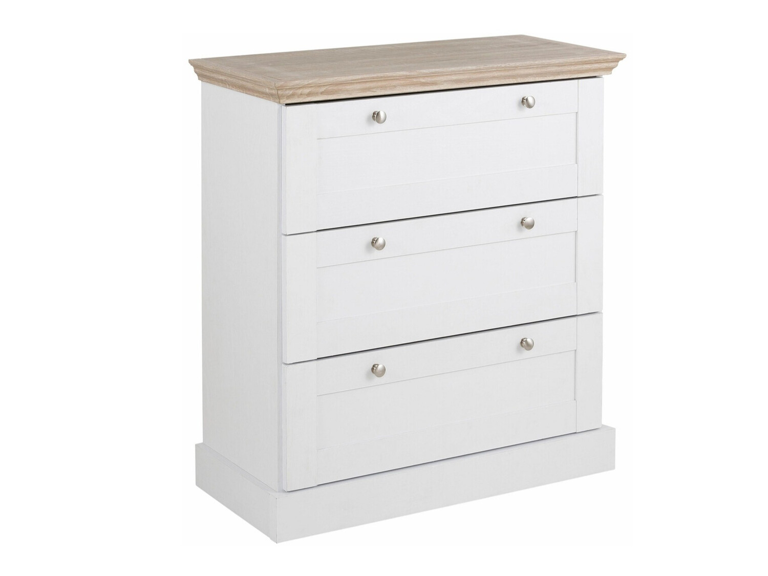 Komód Lirveri 110 (Fehér + Világos tölgy)