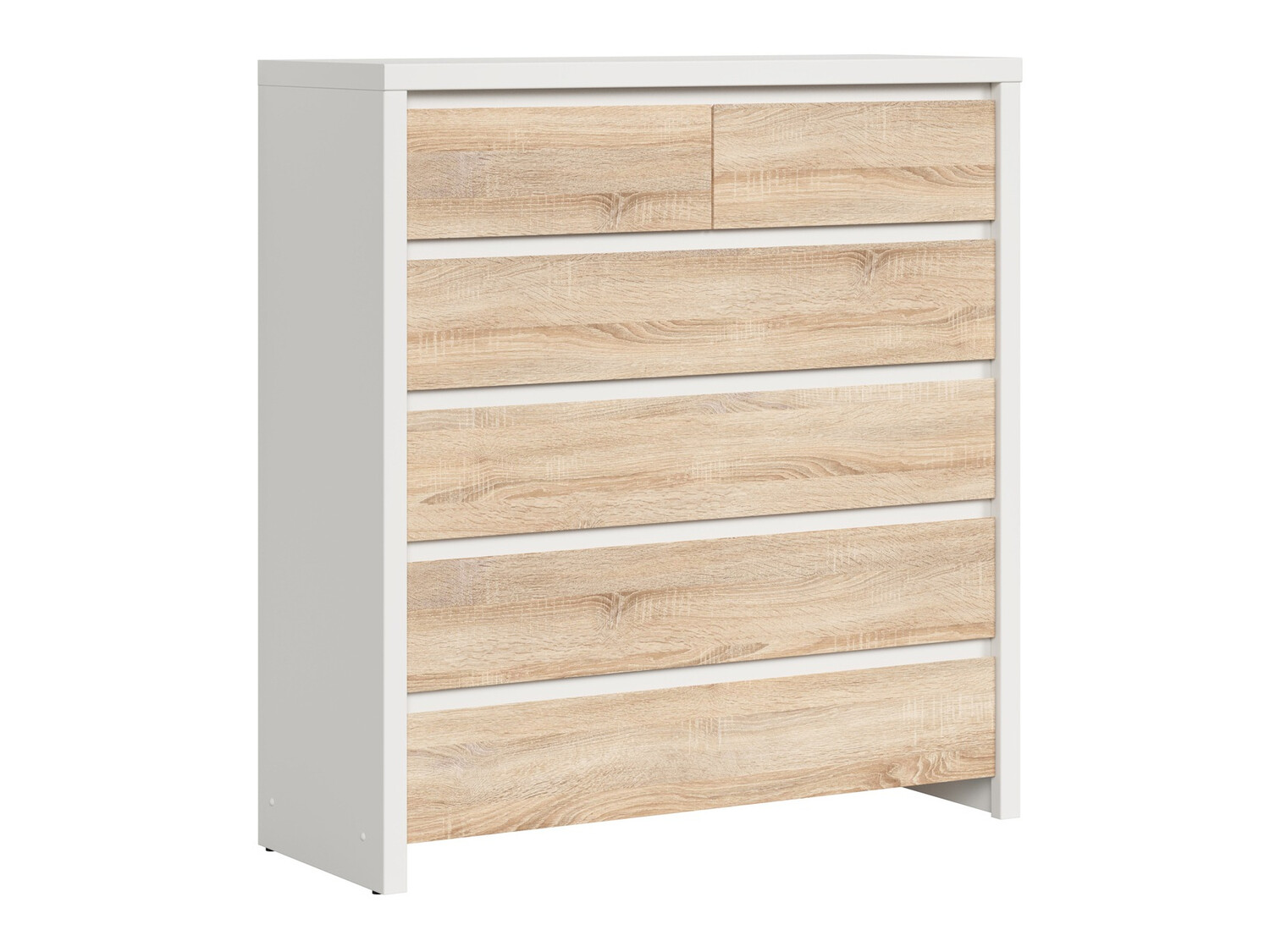 Komód Nolroma 126 (Fehér + Sonoma tölgy)