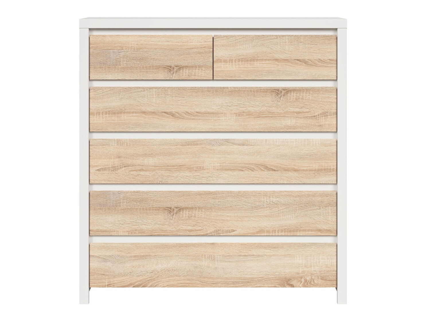 Komód Nolroma 126 (Fehér + Sonoma tölgy)