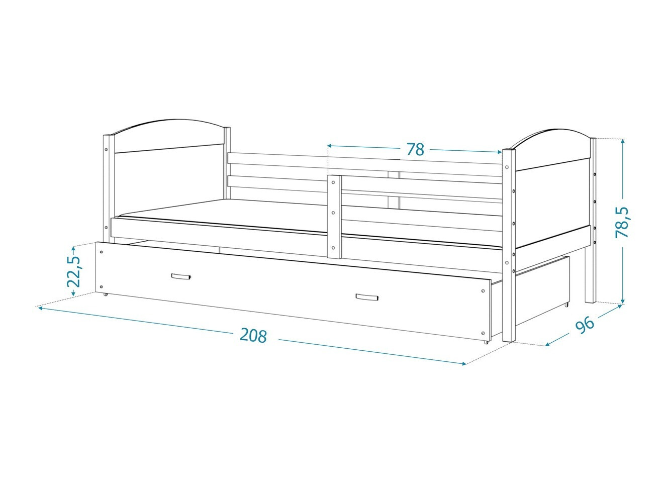 Ágy Aurora 129 (Fehér)