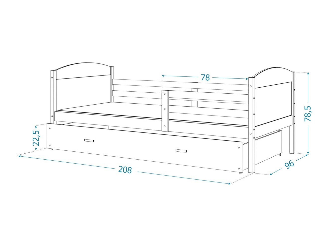 Ágy Aurora 129 (Fehér)
