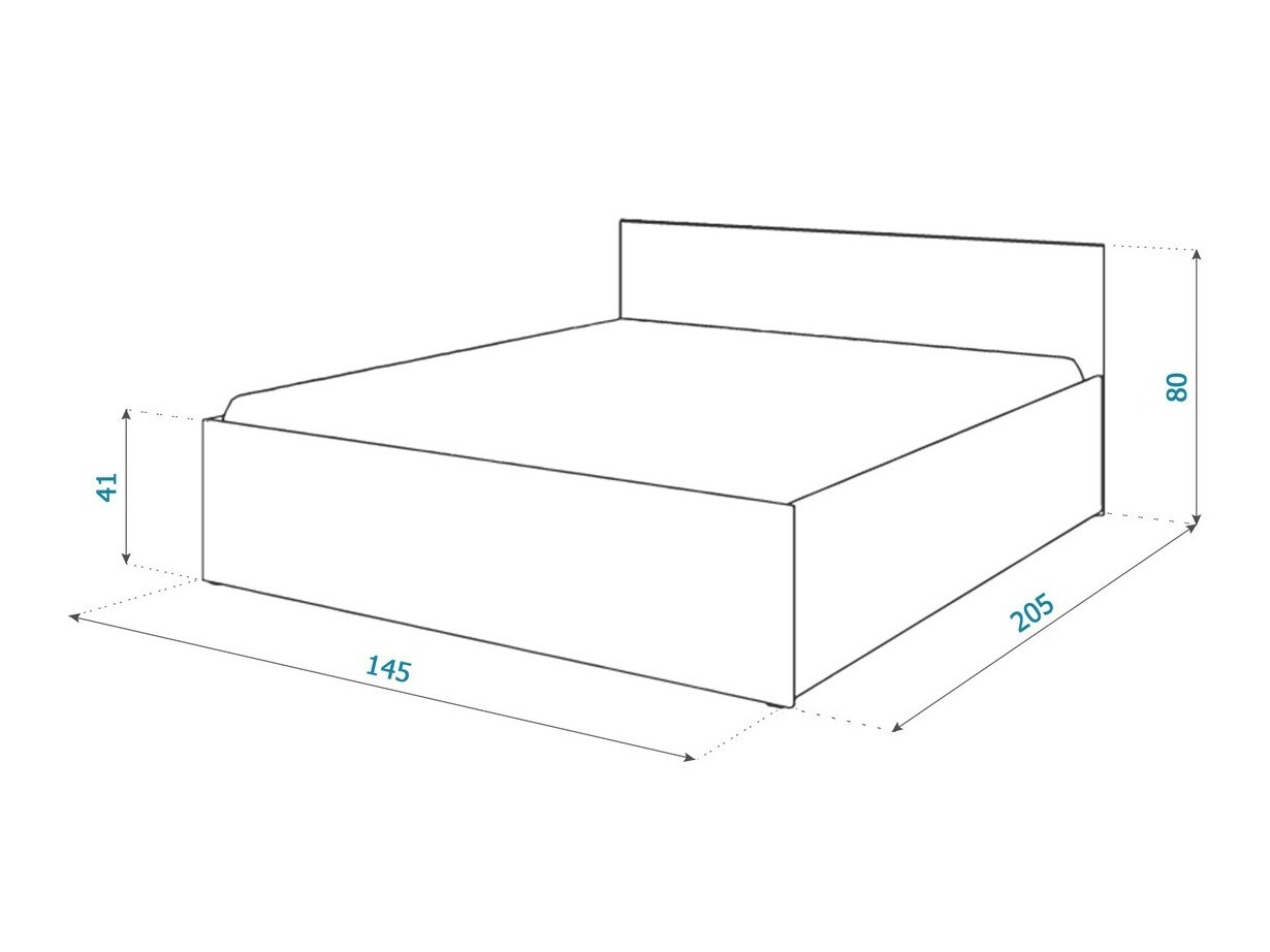 Ágy Aurora 145 (Fehér + Szürke)