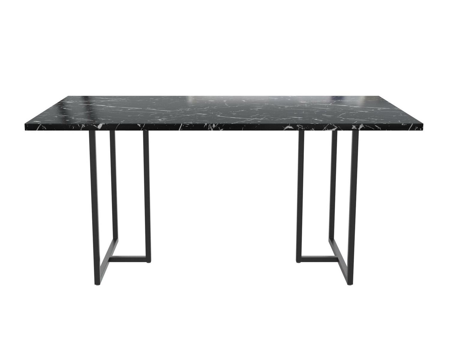 Asztal CosmoLiving by Cosmopolitan 122 (Fekete + Fekete márvány)