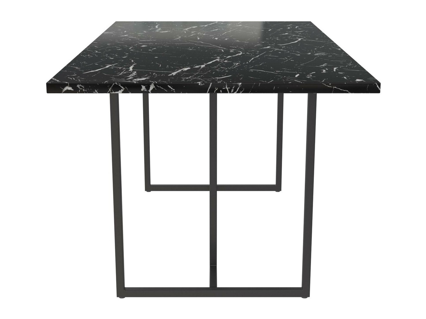 Asztal CosmoLiving by Cosmopolitan 122 (Fekete + Fekete márvány)