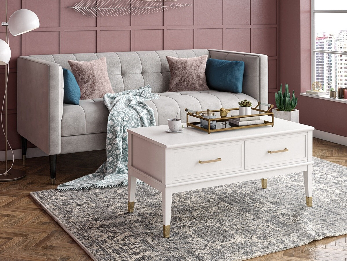 Kihajtható dohányzóasztal CosmoLiving by Cosmopolitan Belromu 105 (Fehér)