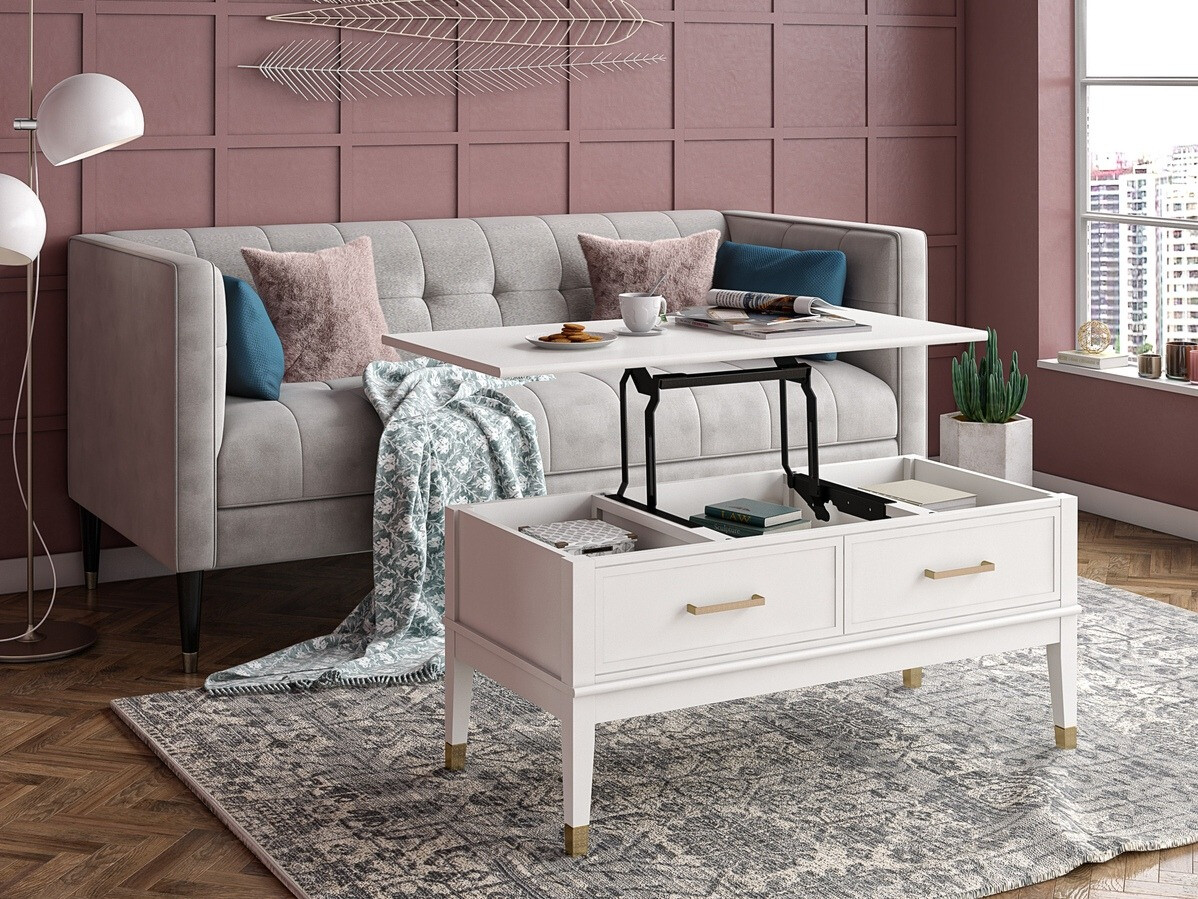 Kihajtható dohányzóasztal CosmoLiving by Cosmopolitan Belromu 105 (Fehér)