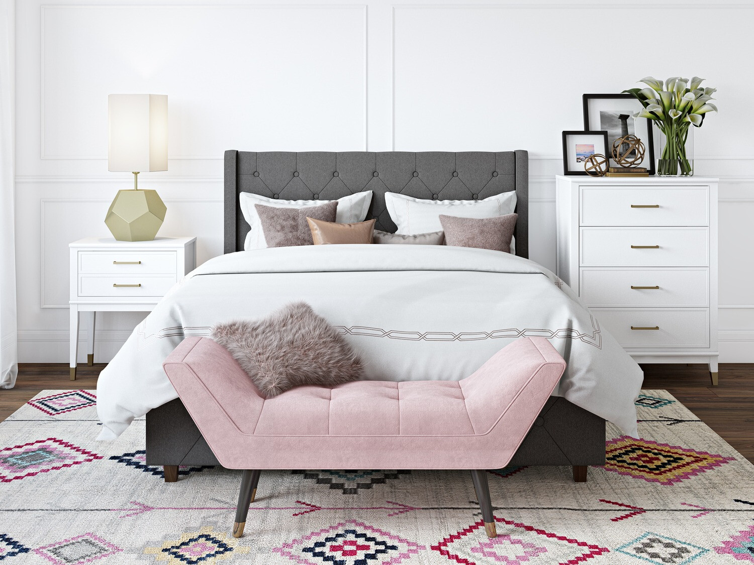 Komód CosmoLiving by Cosmopolitan Belromu 101 (Fehér)