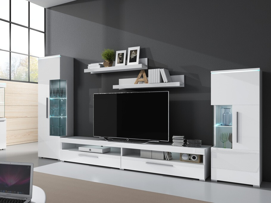 Függő polc szettek Torvire 105 (Fehér + Fényes fehér)