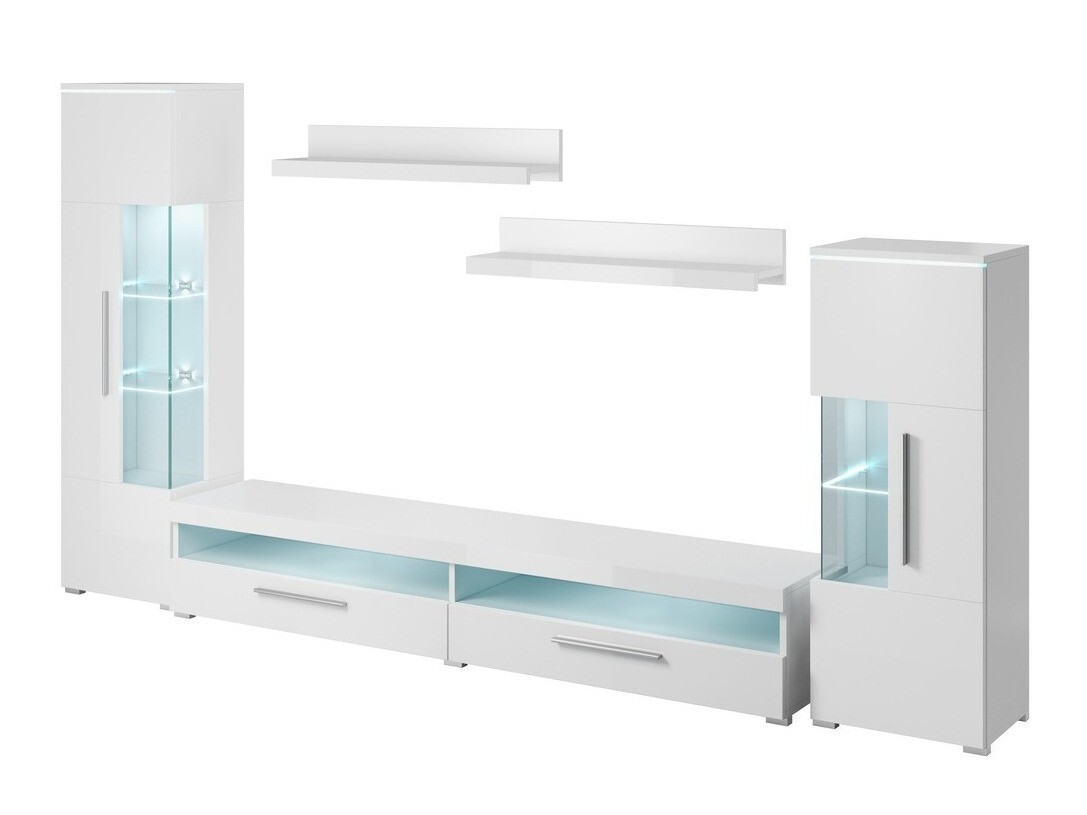 Nappali szett Torvire 107 (Fehér + Fényes fehér)