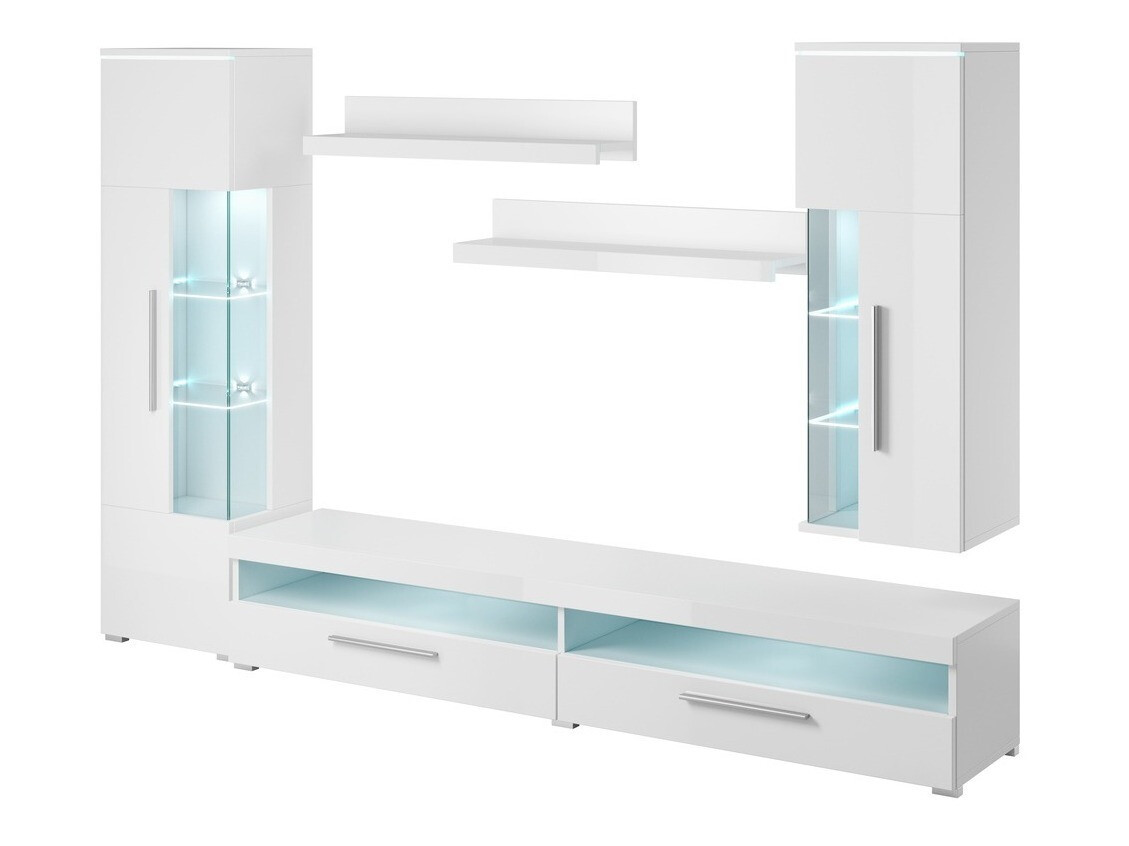 Nappali szett Torvire 108 (Fehér + Fényes fehér)