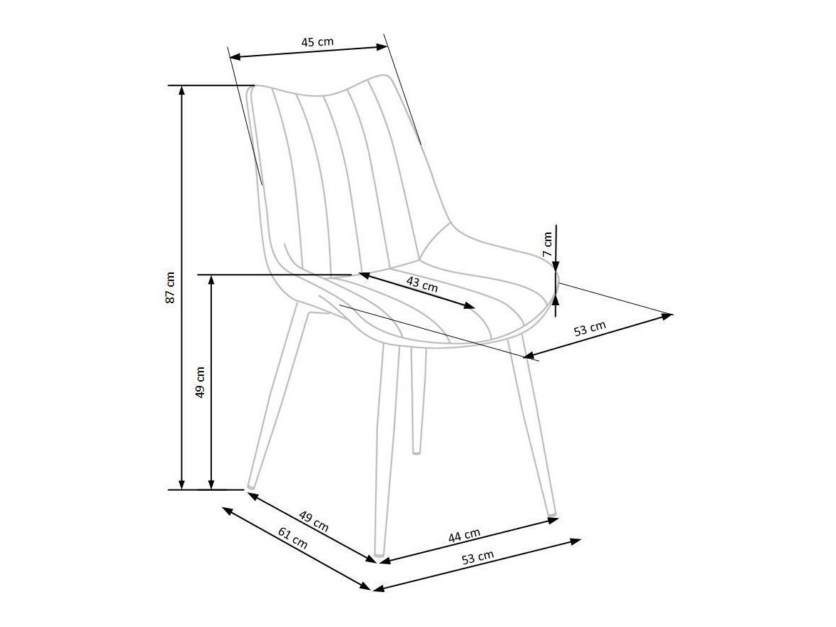 Szék Houston 883 (Szürke + Fekete)