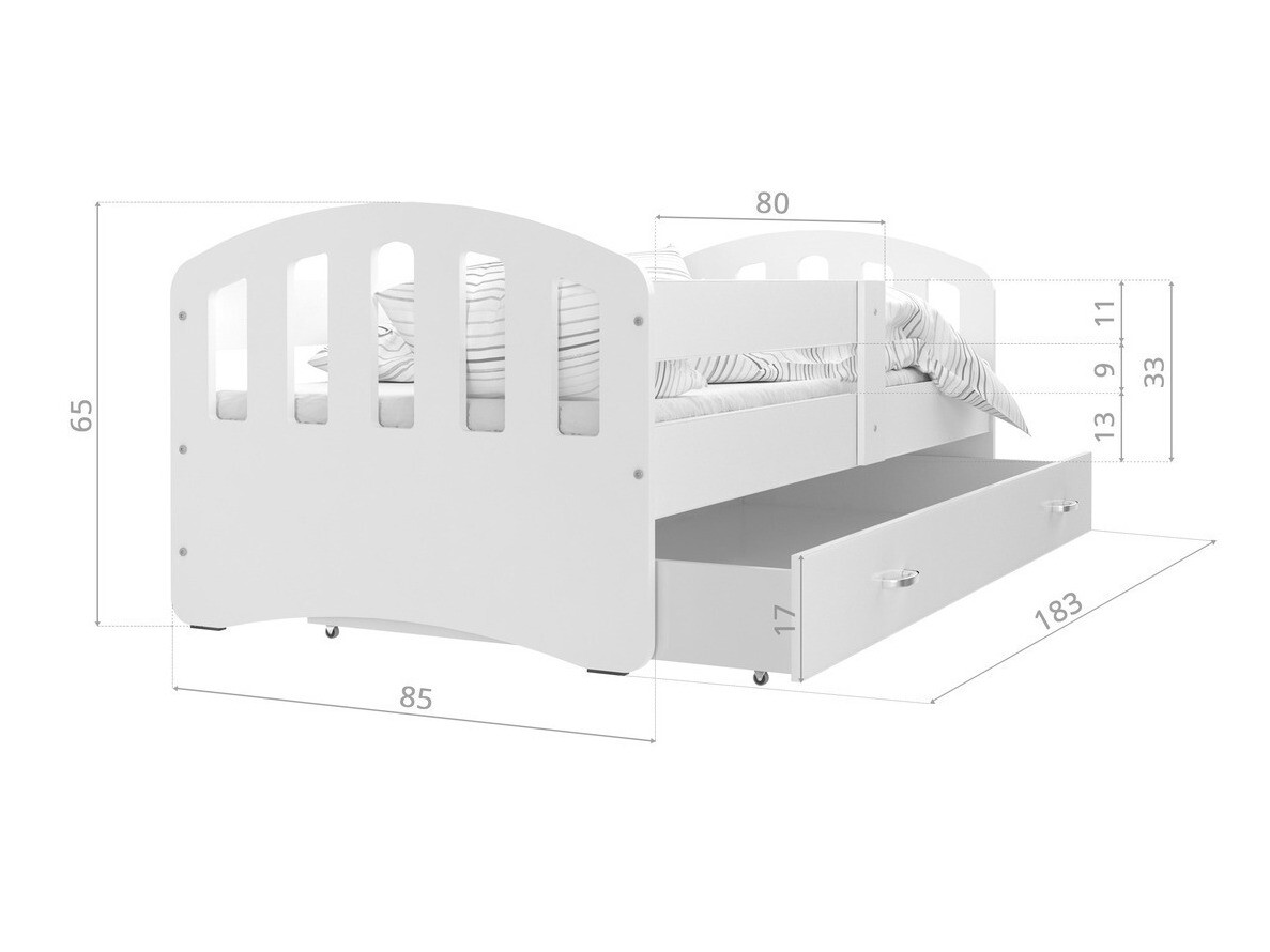 Ágy Aurora 134 (Szürke)