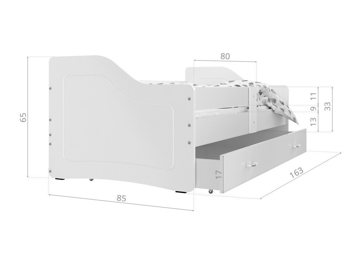 Ágy Aurora 136 (Sonoma tölgy)