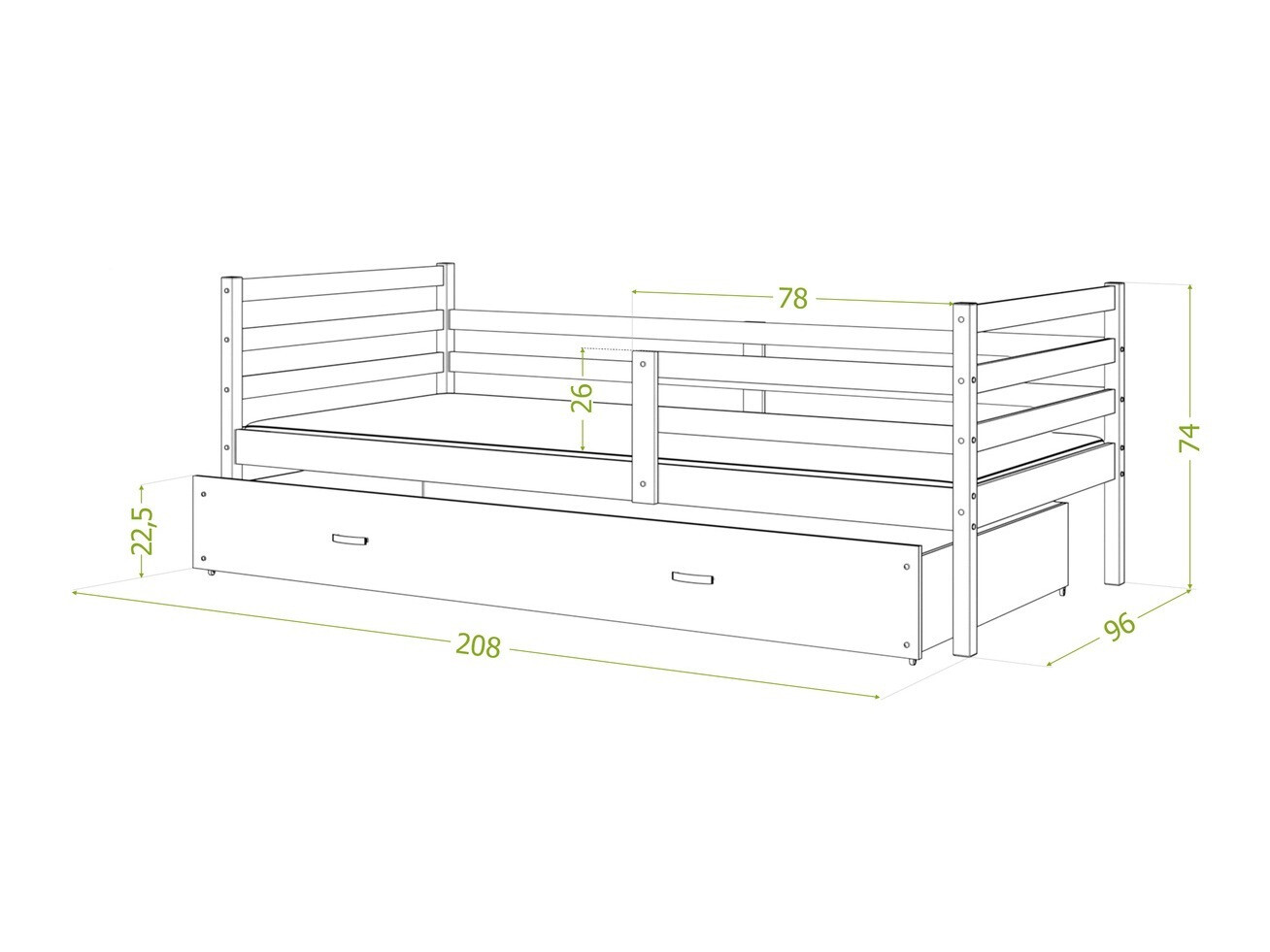 Ágy Aurora 130 (Fehér)