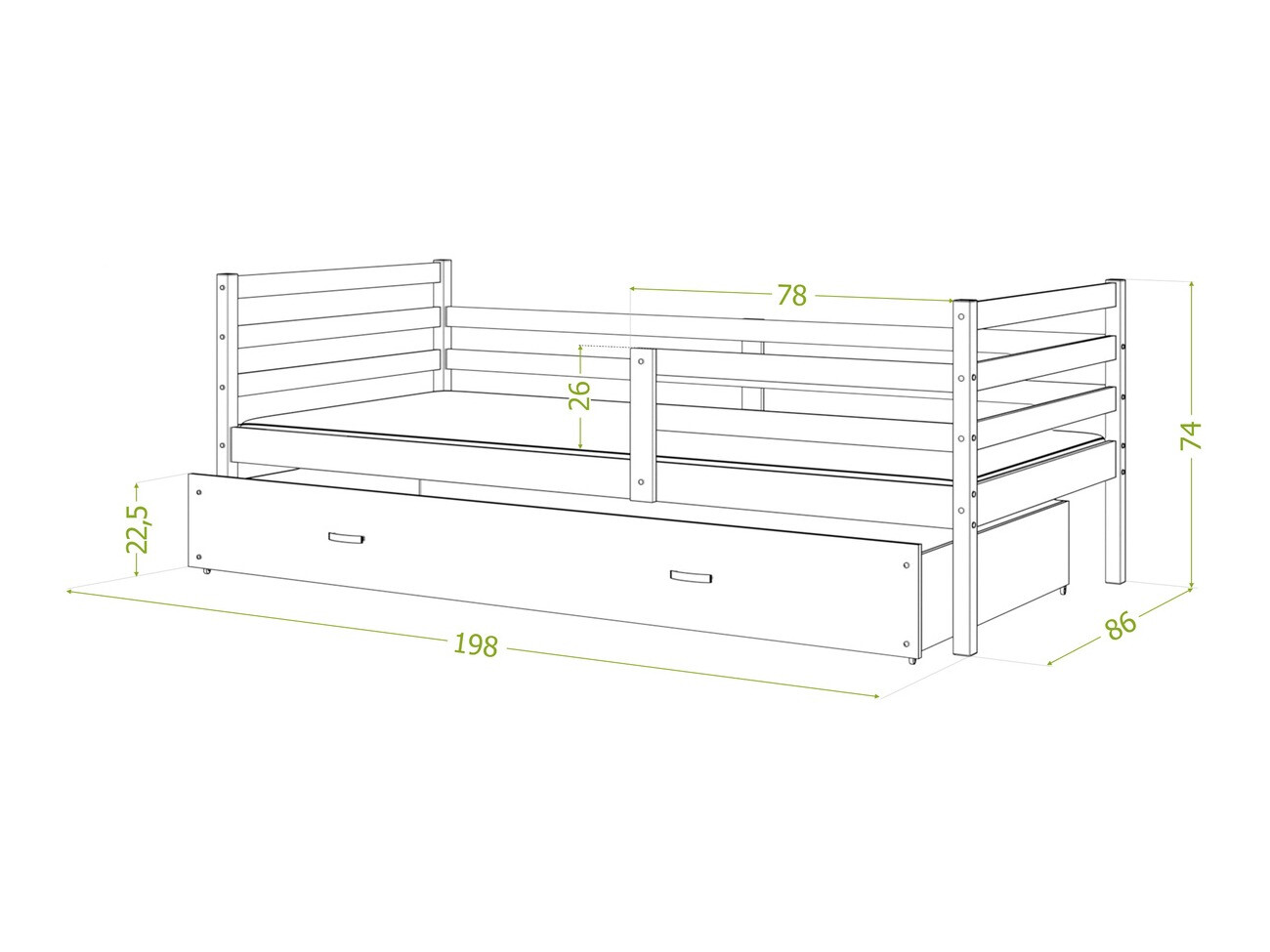 Ágy Aurora 130 (Fehér)