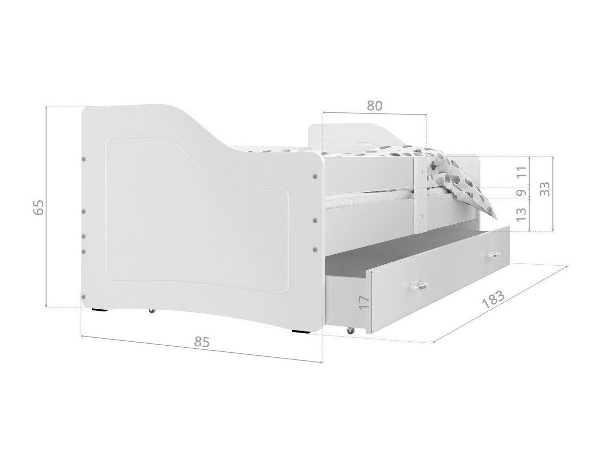 Ágy Aurora 137 (Fehér)