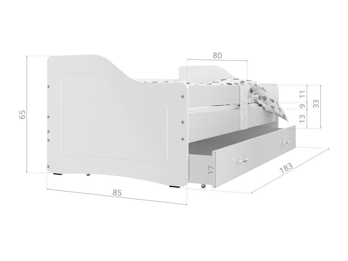Ágy Aurora 137 (Rózsaszín)