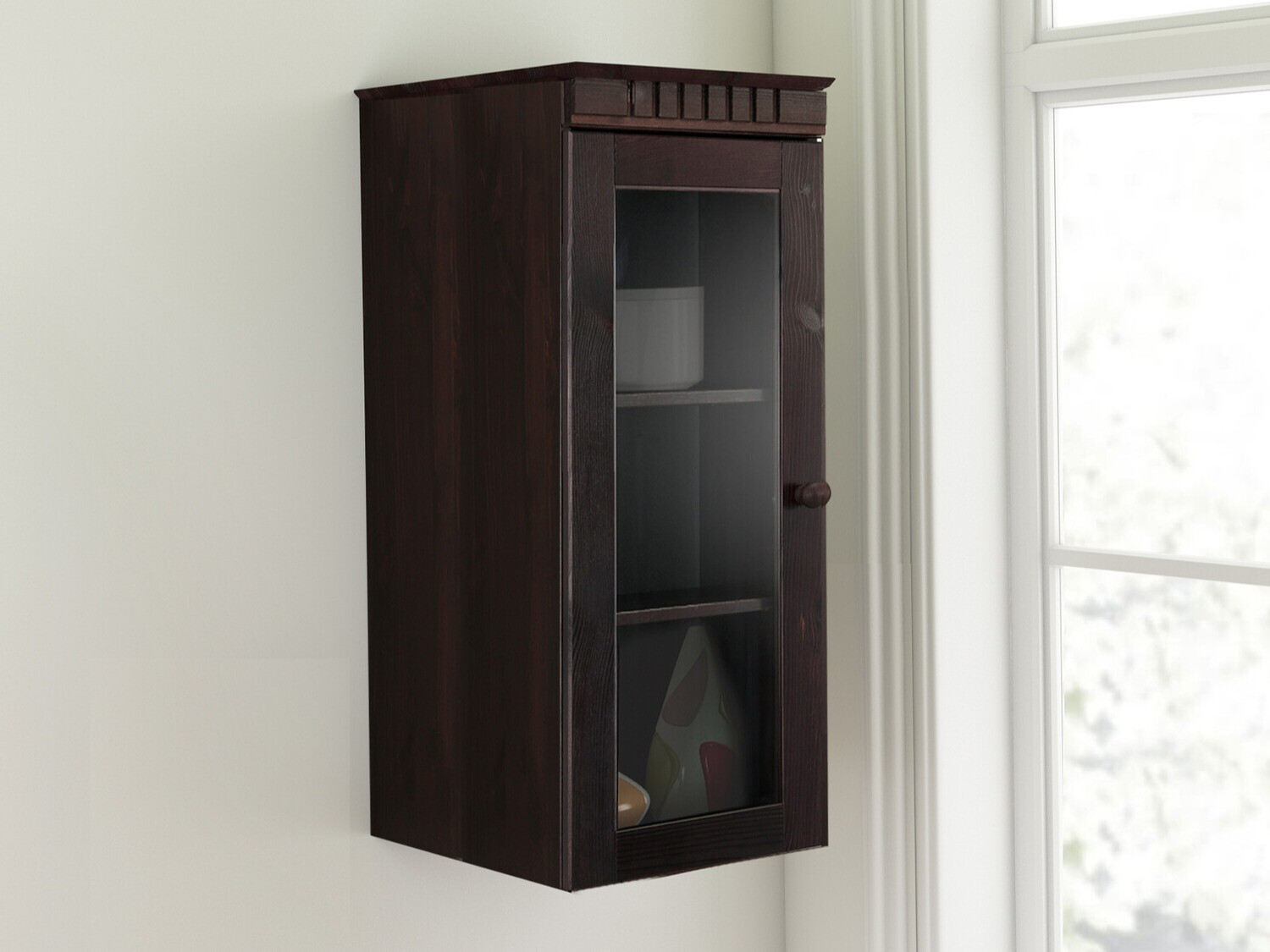 Fali polc Elbelba 104 (Sötét barna)