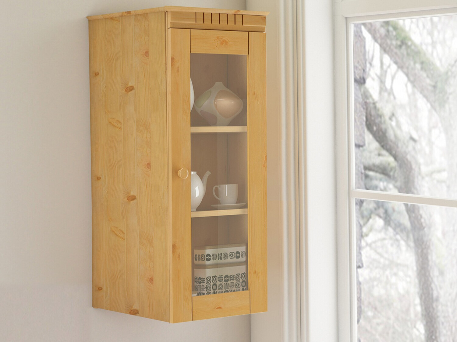 Fali polc Elbelba 104 (Világosbarna)