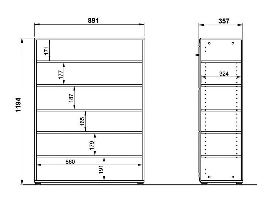 Cipőtároló Livromu 102 (Fényes fehér)