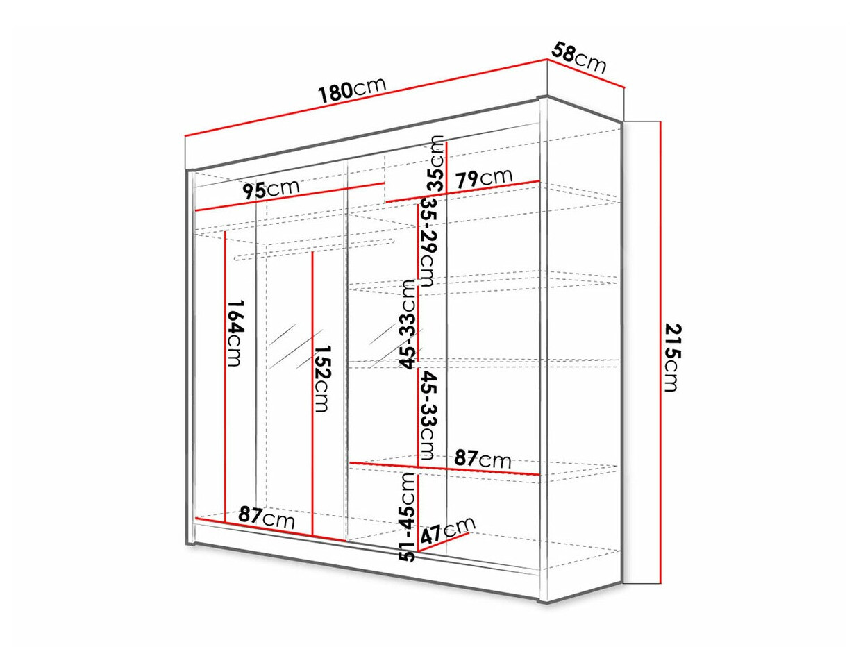 Gardróbszekrény Closico 138 (Fehér + Artisan tölgy)