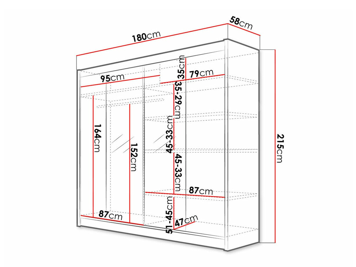 Gardróbszekrény Closico 138 (Fehér + Artisan tölgy)