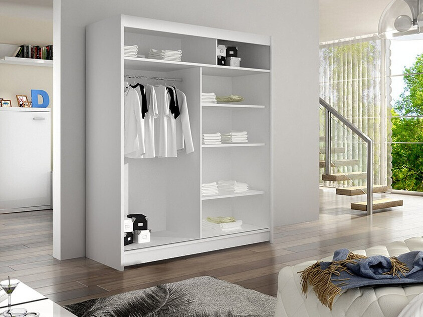 Gardróbszekrény Closico 146 (Fehér + Artisan tölgy)