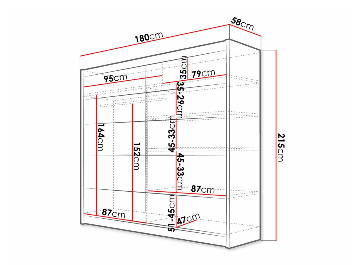 Gardróbszekrény Closico 153 (Fekete + Artisan tölgy)