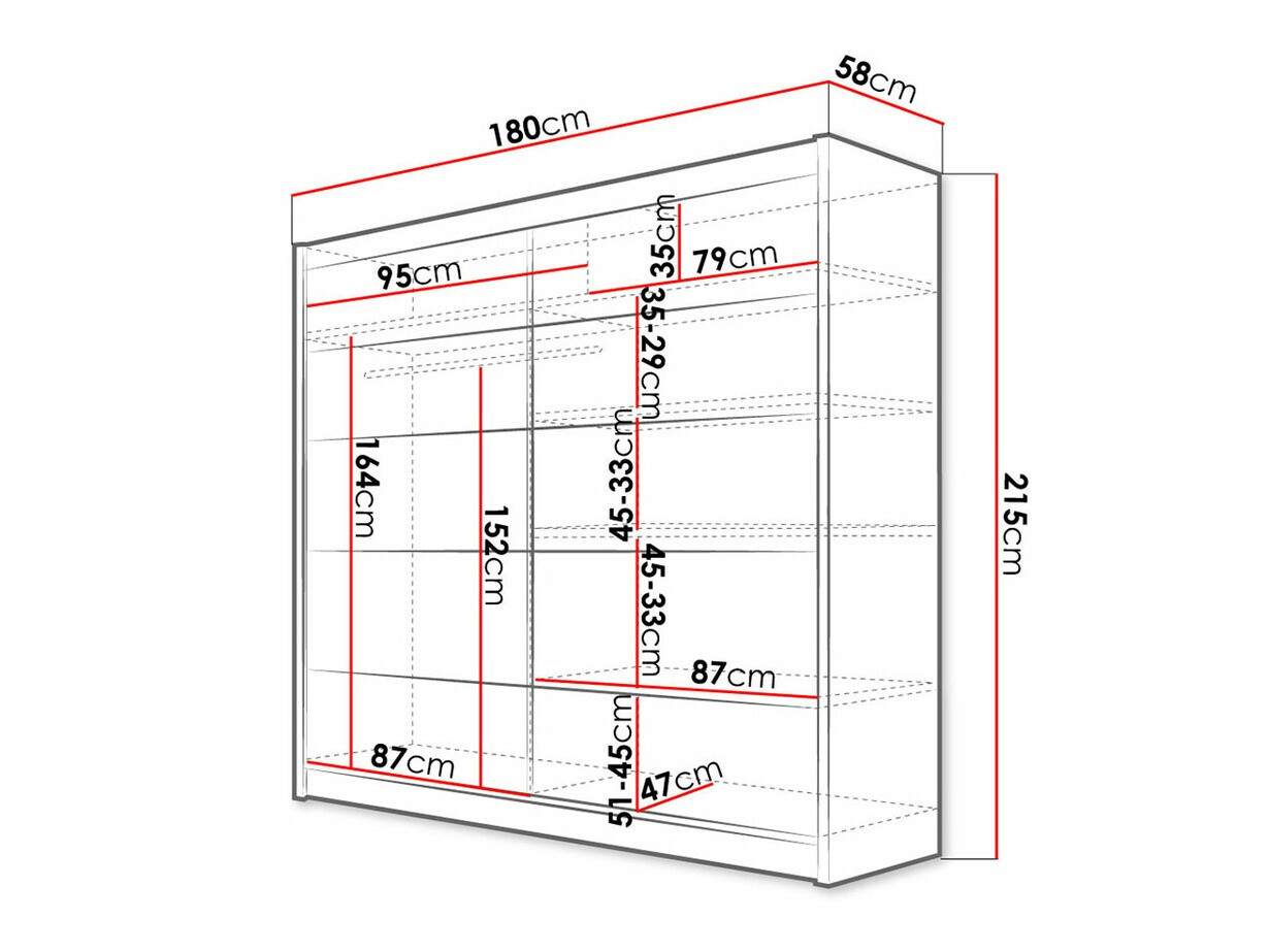 Gardróbszekrény Closico 153 (Fekete + Artisan tölgy)