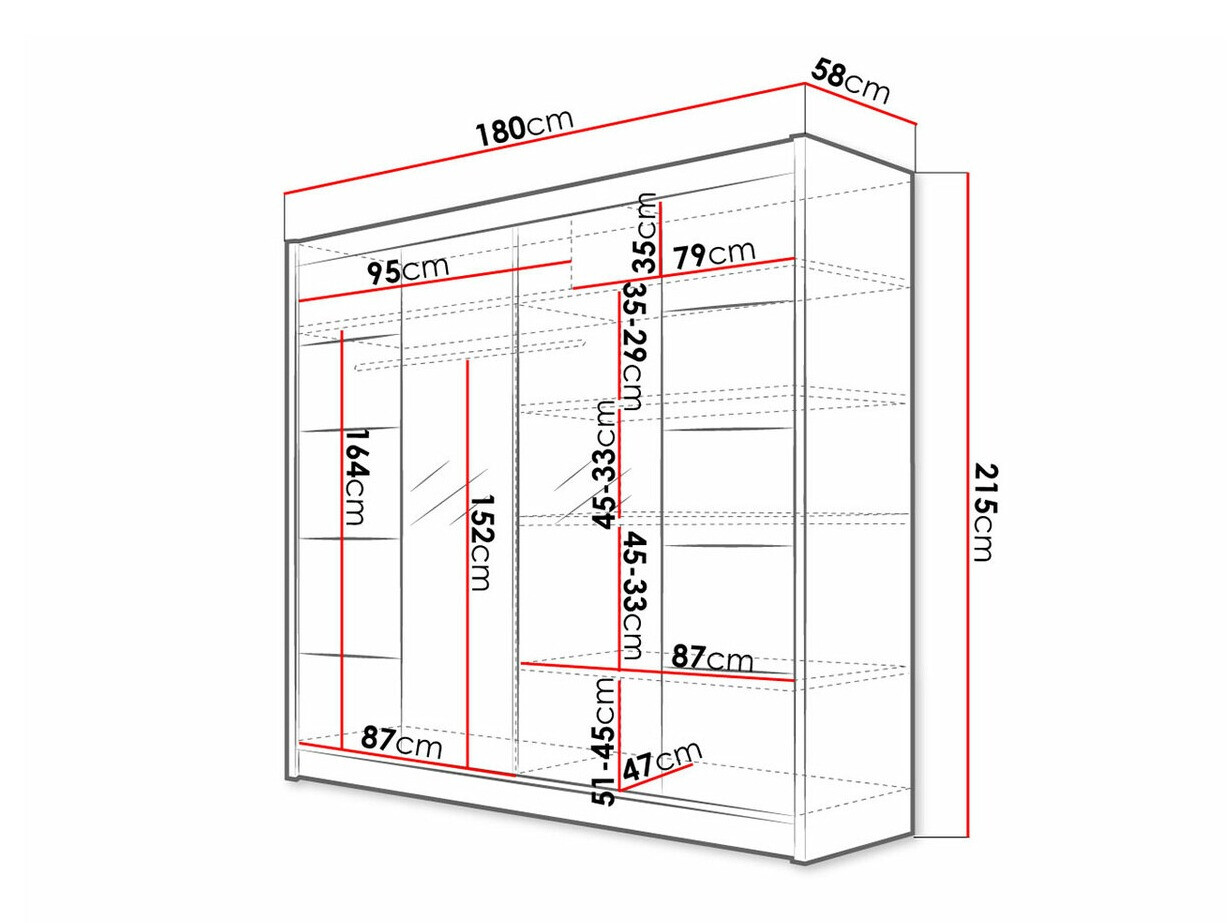 Gardróbszekrény Closico 154 (Fehér + Artisan tölgy)