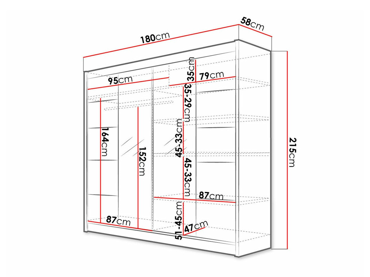 Gardróbszekrény Closico 154 (Fehér + Artisan tölgy)