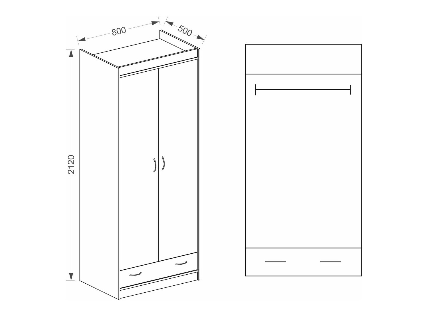 Gardróbszekrény Omaha A103 (Sonoma tölgy)