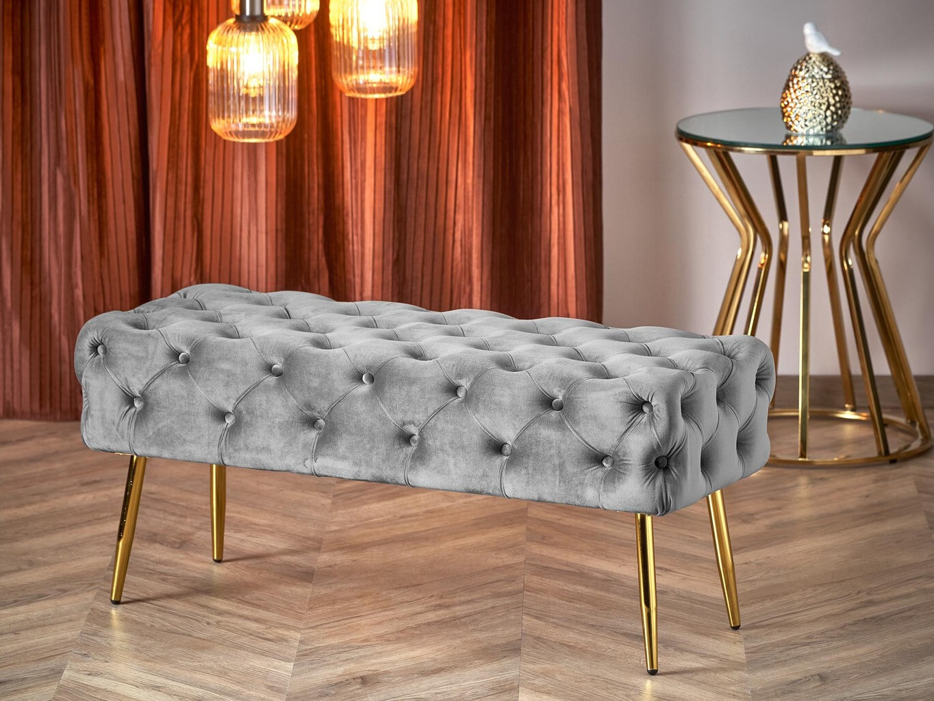 Kárpitozott pad Houston 1252 (Szürke)