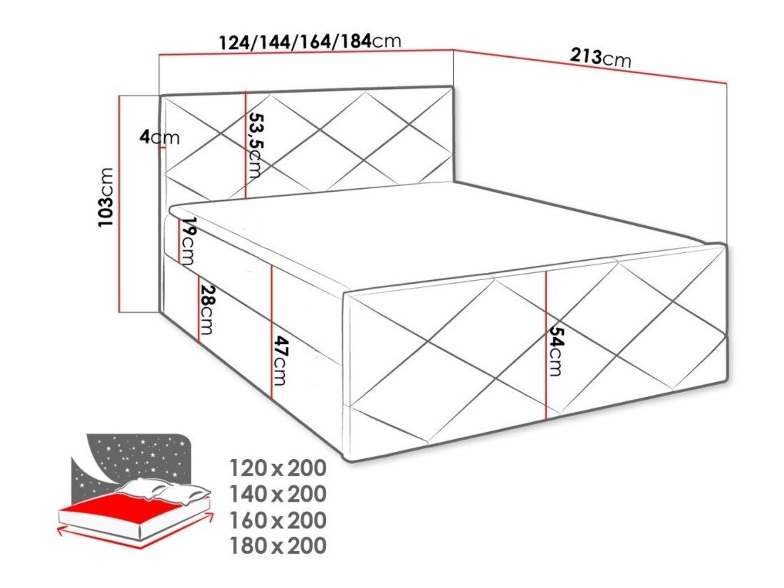 Kontinentális ágy Mons (Muna 08)