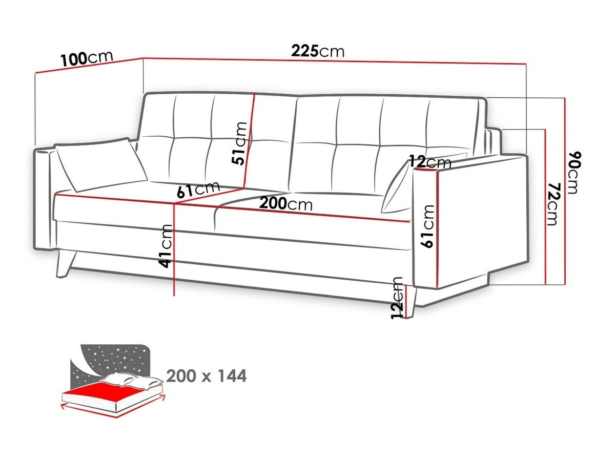 Kanapéágy Columbus 113 (Kronos 26)