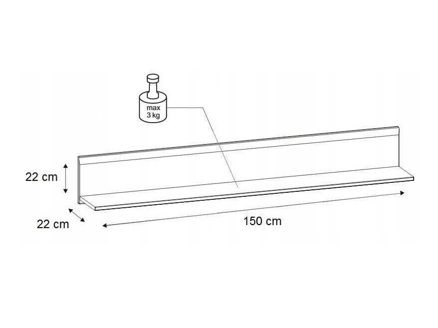 Fali polc Salsevi 110