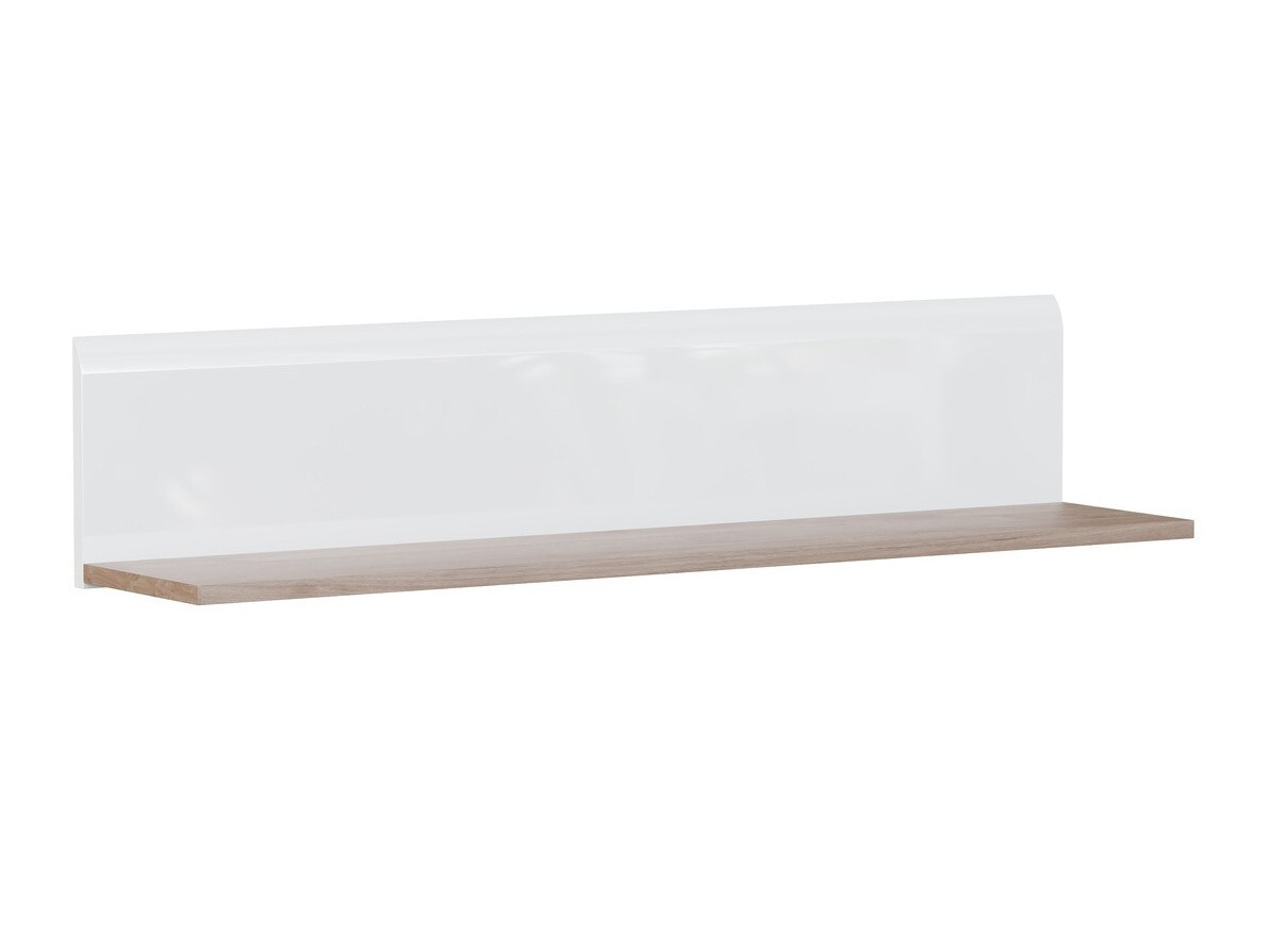 Fali polc Revelmi 108 (Tölgy + Fényes fehér)