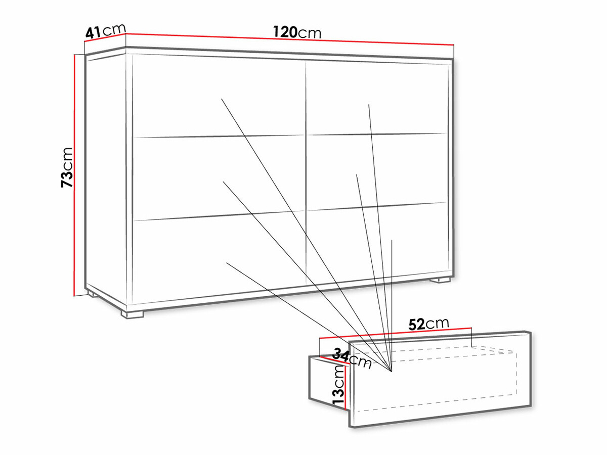 Komód Comfivo Tutela II (Fehér)